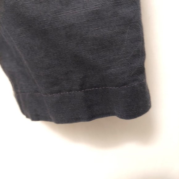 Dark Gray Linen Drawstring Pants - Picture 4 of 4